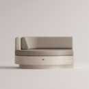 ANGELIA LARGE LEFT EDGE - White Plain Beige