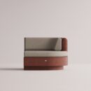 ANGELIA SMALL RIGHT EDGE - Maroon Plain Beige