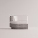 ANGELIA SMALL LEFT EDGE - Gray Plain White