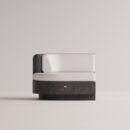 ANGELIA SMALL LEFT EDGE - Anthracite Plain White