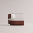 ANGELIA SMALL LEFT EDGE - Maroon Plain White