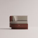 ANGELIA SMALL LEFT EDGE - Maroon Plain Beige