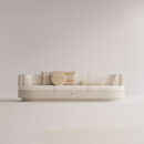 ANGELIA TRIPLE - Cream Plain White