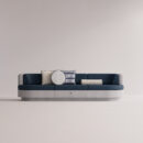 ANGELIA TRIPLE - White Plain Dark Blue