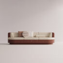 ANGELIA TRIPLE - Maroon Plain Beige
