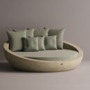 HESTIA - Cream Plain Light Green